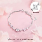 樱花凯蒂猫手链女HelloKitty小众设计轻奢简约百搭花朵文艺小清新