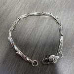 复古莫比乌斯环手链男做旧染黑工艺小众设计感新中式冷淡风手饰品