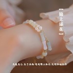 锦上添花新中式国风竹节和田玉手链女送闺蜜复古小众温柔礼物