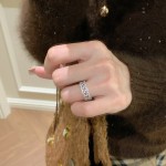 时尚轻奢可叠戴百搭满钻蕾丝细圈小排钻戒指一款多戴百变尾戒女