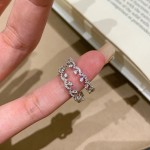 时尚轻奢可叠戴百搭满钻蕾丝细圈小排钻戒指一款多戴百变尾戒女