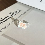 爆款文艺风晕染渐变珐琅花朵戒指女时尚设计感气质轻奢百搭食指戒
