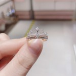 城堡烟花系列皇冠情侣戒指女ins二组合对戒小众网红一款多戴指环