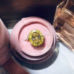 新款奢华彩宝阿斯切黄钻高碳钻开口戒指创意鹅蛋形大克拉订婚女戒