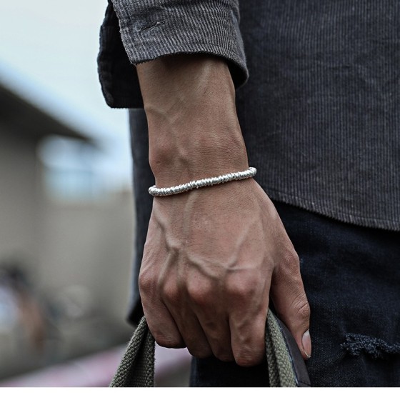 翔栩素圈手链男士简约韩版潮个性百搭情侣手环男女ins小众设计