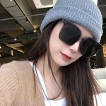 网红抖音爆款遮阳防紫外线太阳镜黑色墨镜女高级感显脸小框架眼镜