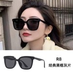 网红抖音爆款遮阳防紫外线太阳镜黑色墨镜女高级感显脸小框架眼镜