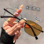 6639感光变色眼镜框新款金属男防蓝光平光镜眼镜架女变色眼镜
