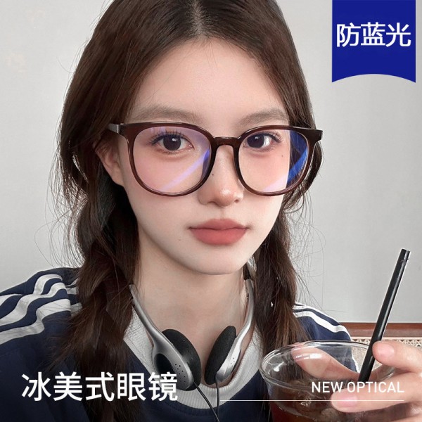 韩系超轻防蓝光眼镜男女款大框眼镜大脸显瘦抖音直播