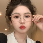 女款防蓝光平光镜大框欧美ins风抖音网红同款眼镜框镜架