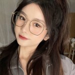 女款防蓝光平光镜大框欧美ins风抖音网红同款眼镜框镜架