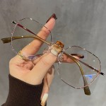 超轻金丝复古大框素颜百搭眼镜架女时尚百搭大脸眼镜框男99017