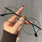 超轻金丝复古大框素颜百搭眼镜架女时尚百搭大脸眼镜框男99017