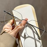 超轻金丝复古大框素颜百搭眼镜架女时尚百搭大脸眼镜框男99017