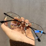 超轻金丝复古大框素颜百搭眼镜架女时尚百搭大脸眼镜框男99017
