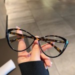 新款欧美眼镜辣妹百搭时尚黑框猫眼镜框防蓝光跨境网红