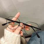 学生韩版眼镜女抗防蓝光高清网红高颜值素颜圆脸显脸小平光镜