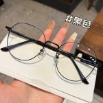 学生高颜值眼镜女文艺素颜圆脸防蓝光高级感框架眼镜眼镜框男