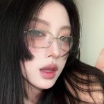 女生金丝眼镜方框斯文复古方框素颜纯欲金边眼镜框窄男ins风B