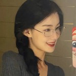 女生金丝眼镜方框斯文复古方框素颜纯欲金边眼镜框窄男ins风B