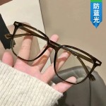 新款方框橄榄绿复古眼镜框 小红书ins防蓝光镜架男女款平光
