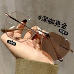 时尚男女款成品平光度数潮流大框眼镜框架感光变色片舒适轻便