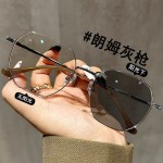 时尚男女款成品平光度数潮流大框眼镜框架感光变色片舒适轻便