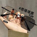 时尚男女款成品平光度数潮流大框眼镜框架感光变色片舒适轻便