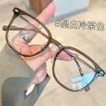 超轻冷茶色眼镜框女硅胶鼻托数素颜方框眼镜架M8045