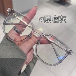 超轻冷茶色眼镜框女硅胶鼻托数素颜方框眼镜架M8045