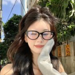 新款高级感美式复古眼镜高清防蓝光女士平光镜韩版