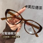 新款高级感美式复古眼镜高清防蓝光女士平光镜韩版