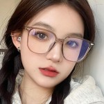 超绝冷茶色好看小众复古方框镜框框架素颜