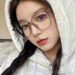 超绝冷茶色好看小众复古方框镜框框架素颜