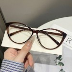 辣妹猫眼黑框眼镜 欧美ins素颜神器平光镜