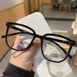 时尚潮流大框眼镜女 高级感素颜神器ins防蓝光茶色显脸小眼睛镜架