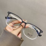 时尚潮流大框眼镜女 高级感素颜神器ins防蓝光茶色显脸小眼睛镜架