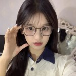 网红TR小红书同款防蓝光方形眼镜女韩版素颜