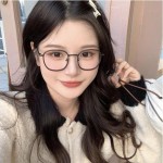网红TR小红书同款防蓝光方形眼镜女韩版素颜