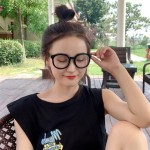 黑框眼镜男女款帅气大框护眼防辐射蓝光圆框平光百搭潮