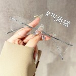 金丝大框高智感眼镜高颜值素颜光感显瘦眼镜框防蓝光光学镜架