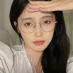女款平光镜小框眼镜批发精致显瘦复古高级感防蓝光款A