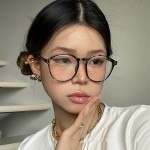 日系茶色小框眼镜女素颜神器方圆脸小脸眼镜框镜架
