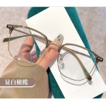 韩版眉毛半框眼镜时尚金属框架女高级百搭优雅