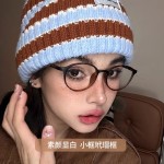 新款高级感TR90超轻眼镜框素颜百搭茶色镜