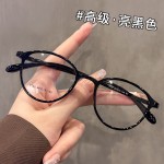 新款高级感TR90超轻眼镜框素颜百搭茶色镜