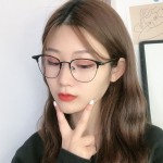 斯文败类眼镜女框架眉毛半框防蓝光学生潮流平光镜