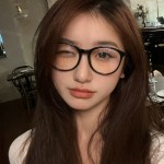 韩系圆框眼镜女 素颜神器防蓝光高级感ins风