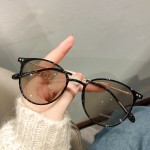 欧美ins风感光变色眼镜女款平光镜抖音直播爆款