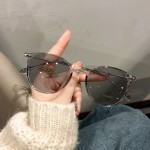 欧美ins风感光变色眼镜女款平光镜抖音直播爆款